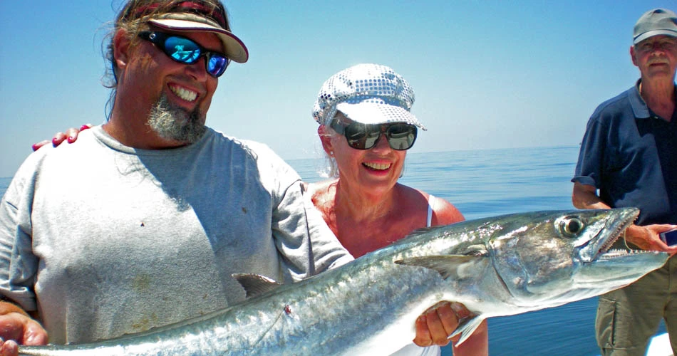 Teenager that caught a King Mackerel on a Jawbreaker Fishing of the coast of St. Petersburg, FL.