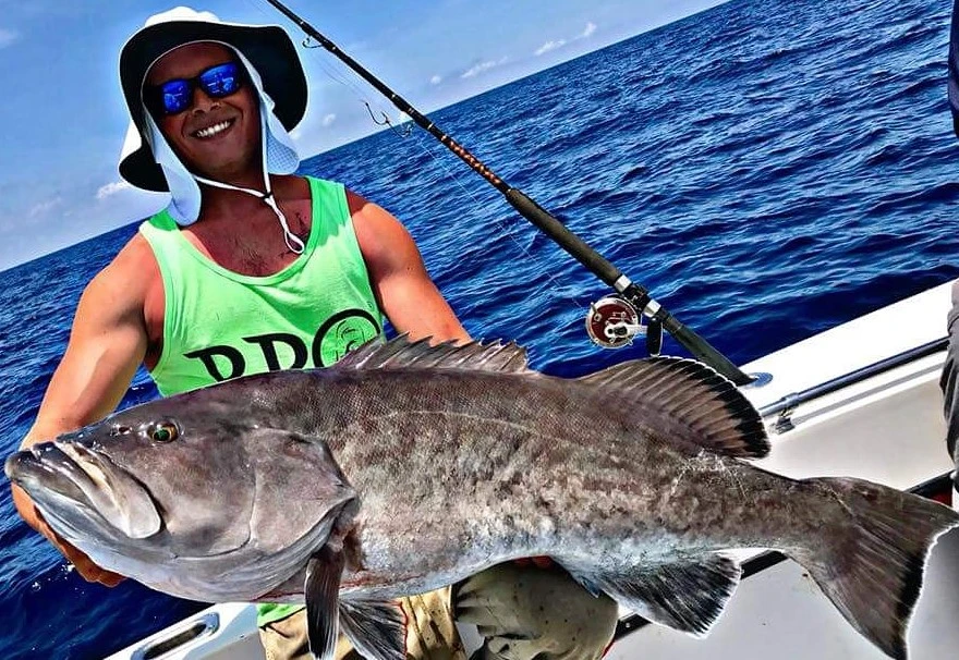 Grouper fish caught on charter by Jawbreaker Charters.